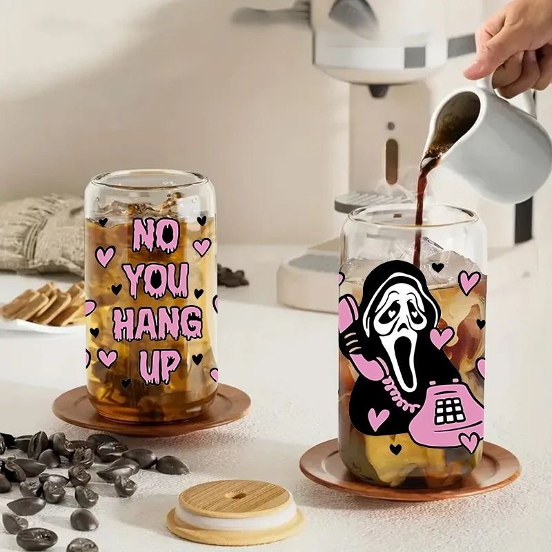 Halloween Party Glass Tumbler Set HighPerformance 186oz 550ml Festive Coffee Juice Mugs 3