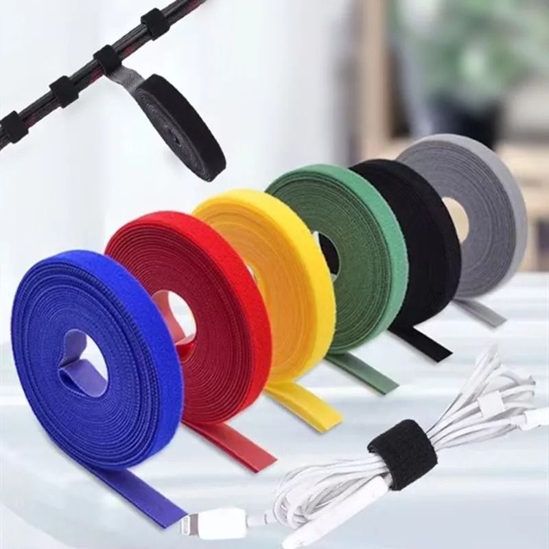 USB Cable Winder Organizer HighPerformance CuttoLength Hoop Tape For Desktop Phone Wire Managemen 0