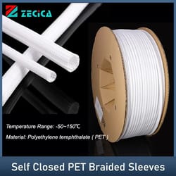 self-closing braided cable sleeve – high-performance pet insulated split loom wire organizer wrap
