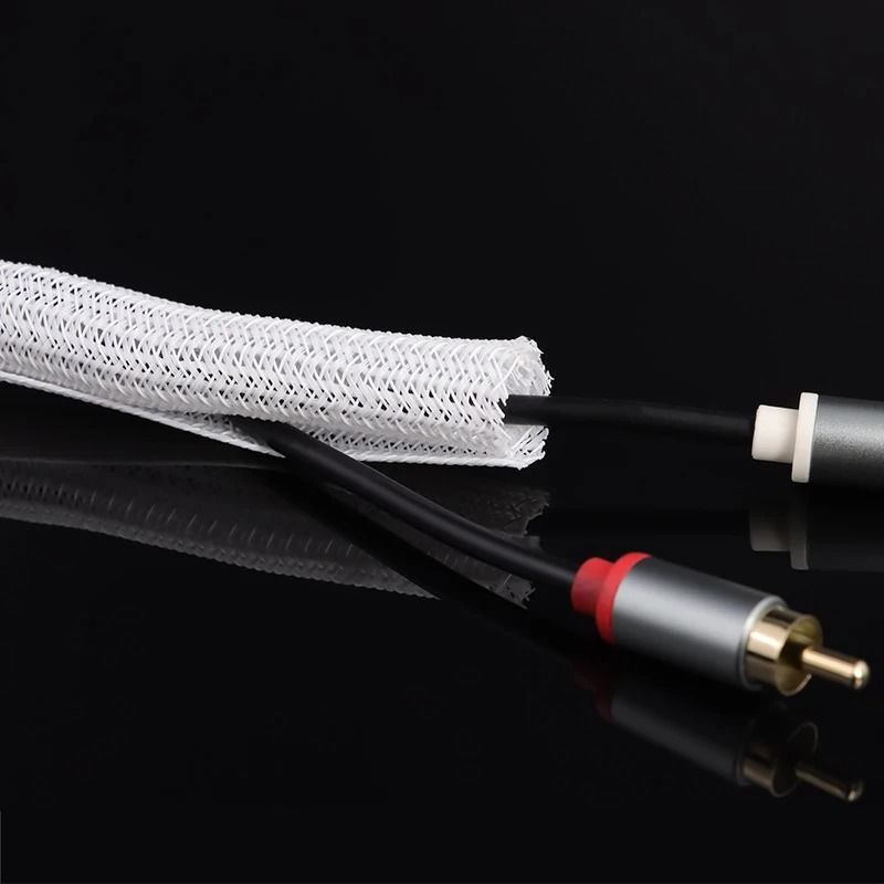 SelfClosing Braided Cable Sleeve HighPerformance PET Insulated Split Loom Wire Organizer Wrap 5