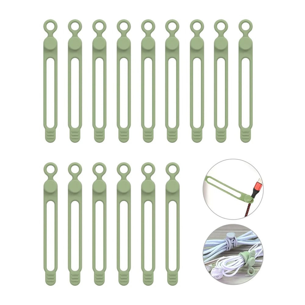 Silicone Travel Cable Ties HighPerformance Elastic Cord Organizer Reusable Wire Straps 8