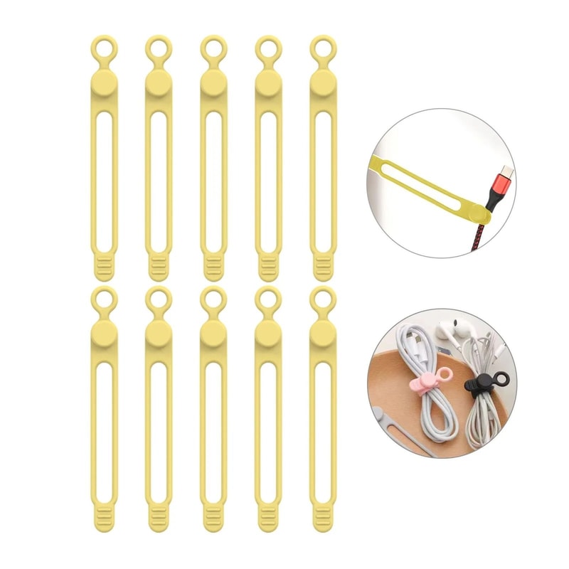 Silicone Travel Cable Ties HighPerformance Elastic Cord Organizer Reusable Wire Straps 11