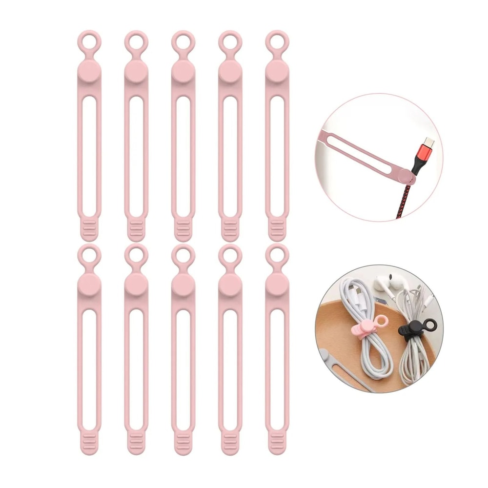 Silicone Travel Cable Ties HighPerformance Elastic Cord Organizer Reusable Wire Straps 12