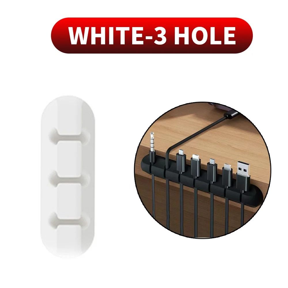 ProSeries Silicone Cable Organizer HighPerformance SelfAdhesive USB Wire Management Clips 8