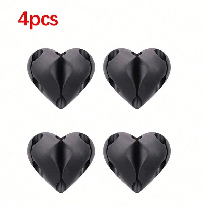 HeartShaped Mini Cable Organizer HighPerformance 2Pack USB Charging Cord Clips Desk Tidy Holders 11