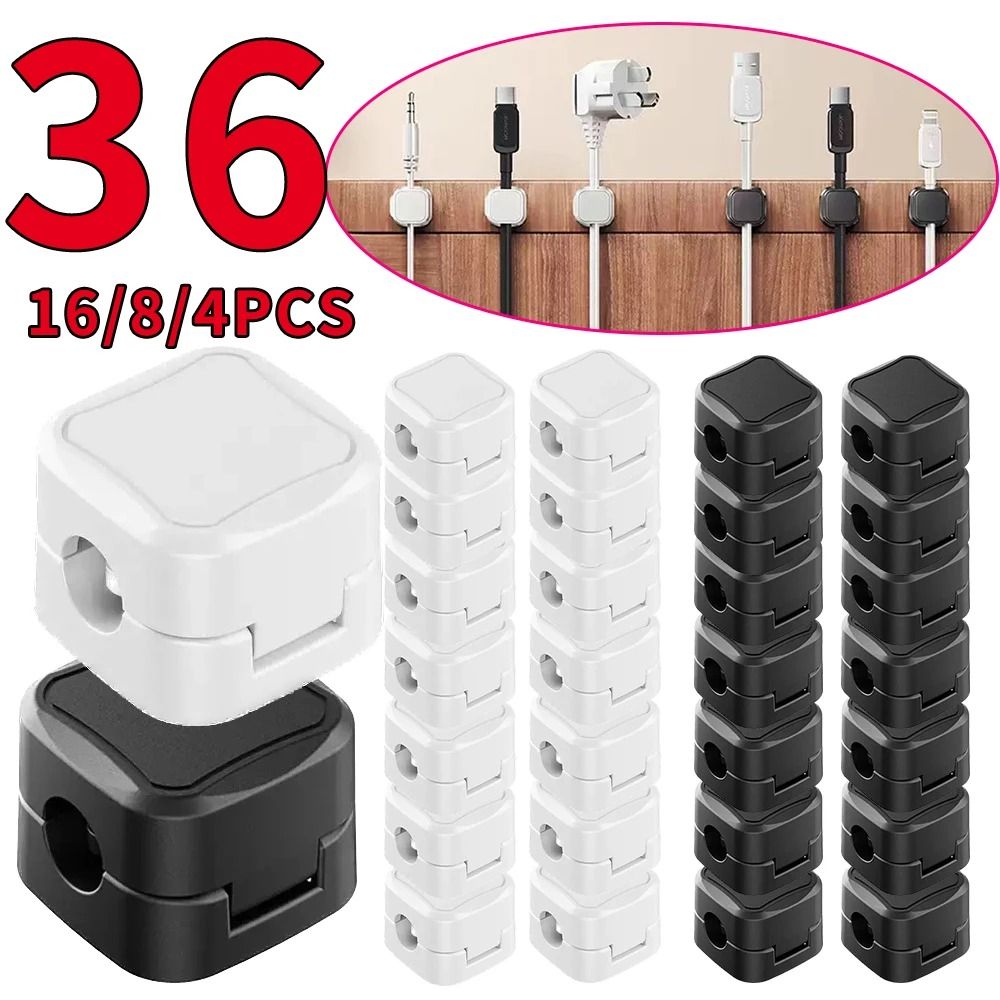 Magnetic Cable Clips HighPerformance Adjustable Cord Holder UnderDesk Wire Keeper 0