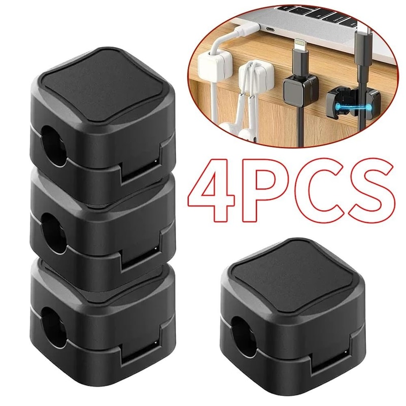 Magnetic Cable Clips HighPerformance Adjustable Cord Holder UnderDesk Wire Keeper 10