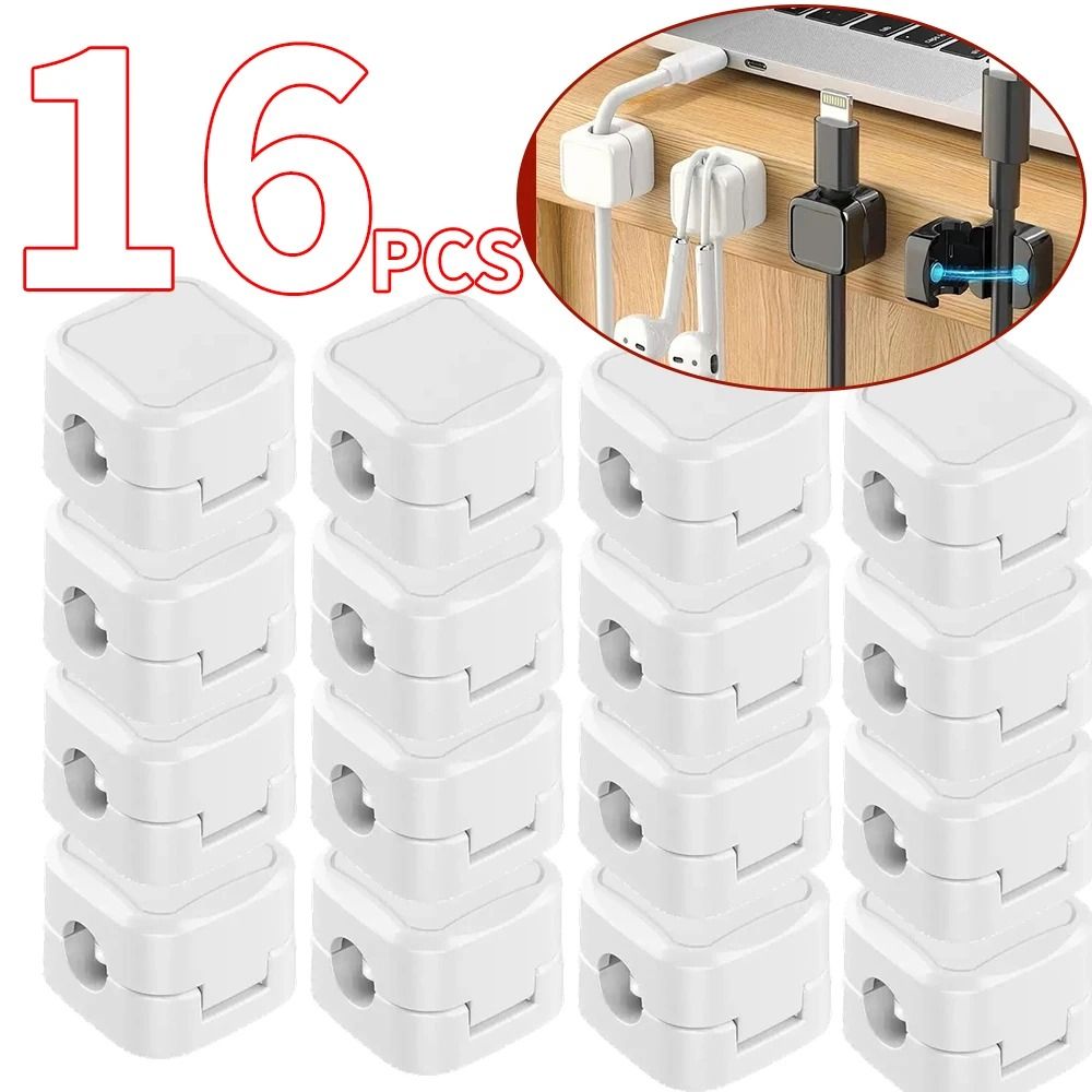 Magnetic Cable Clips HighPerformance Adjustable Cord Holder UnderDesk Wire Keeper 7