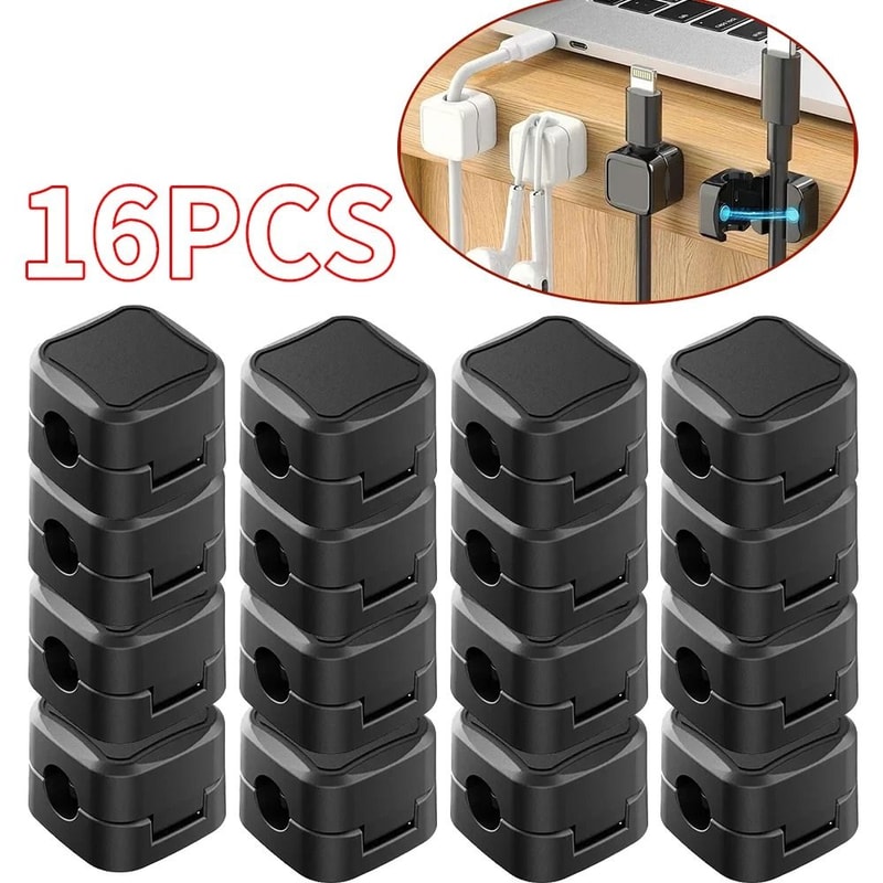 Magnetic Cable Clips HighPerformance Adjustable Cord Holder UnderDesk Wire Keeper 13
