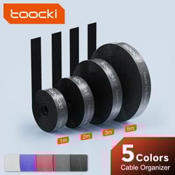 toocki 5m cable organizer roll – high-performance free-cut wire winder & universal cord management
