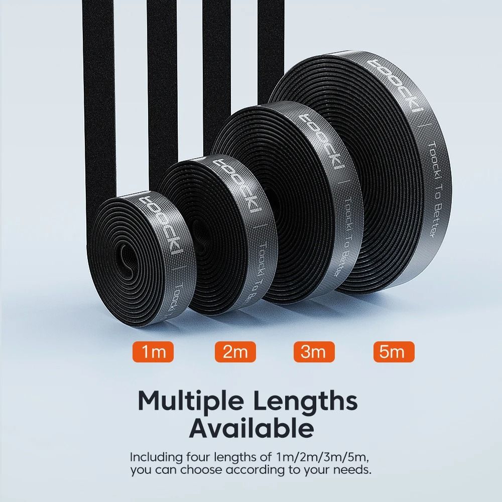 Toocki 5m Cable Organizer Roll HighPerformance FreeCut Wire Winder Universal Cord Management 5