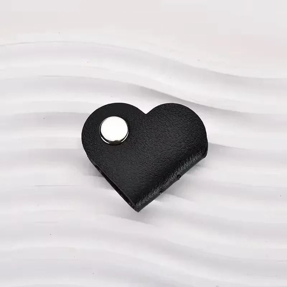 HeartShaped PU Leather Cable Organizer HighPerformance Multifunctional Data Storage Headphone Win 10