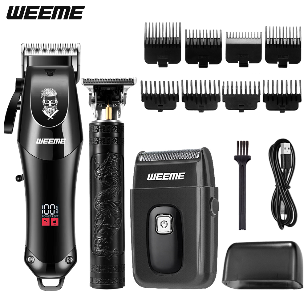 Professional Hair Clippers Set For Men Home Haircuts Fades Beard TouchUps 8