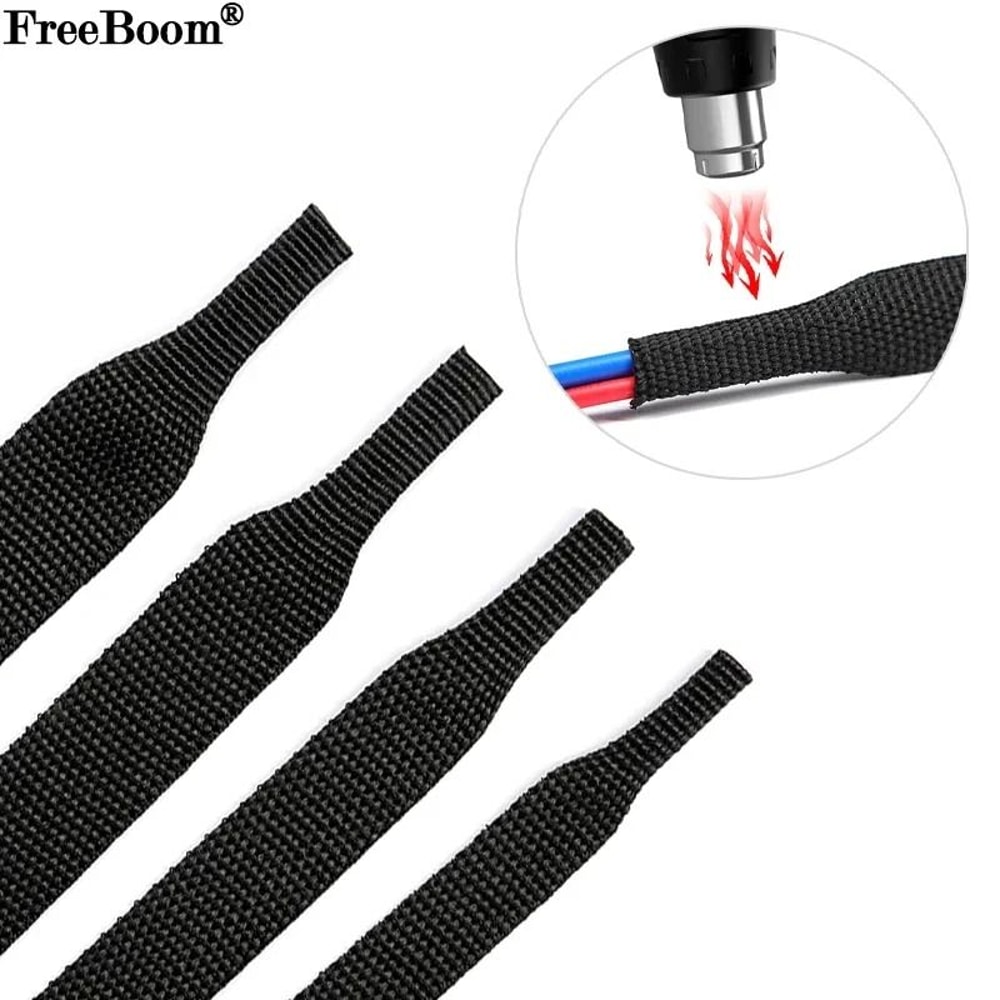 PET Braided Cable Sleeve HighPerformance Heat Shrink Tube Flame Retardant Wire Wrap 0