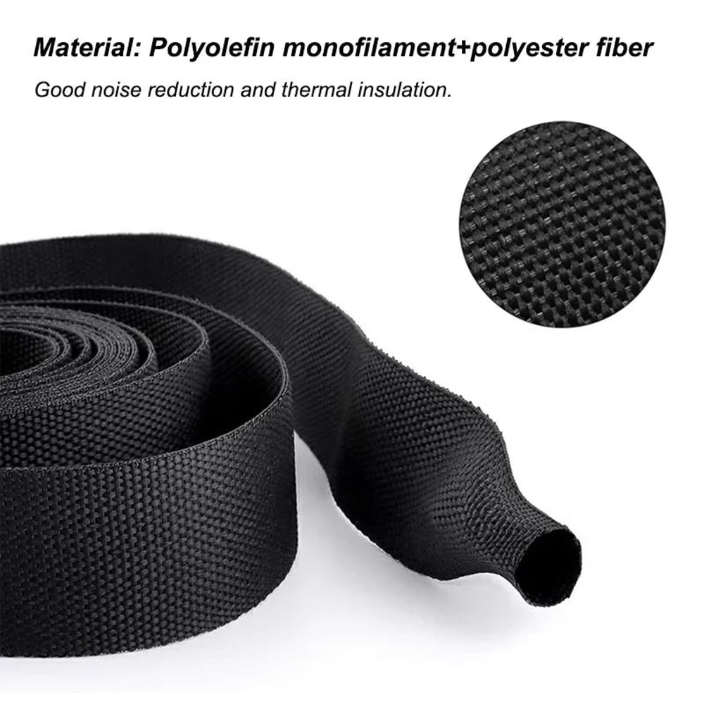 Heat Shrink Braided Cable Sleeve HighDensity Insulation PET Wire Protection Auto Line Organizer 3