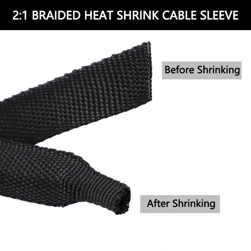PET Braided Cable Sleeve HighPerformance Heat Shrink Tube Flame Retardant Wire Protection Wrap 1