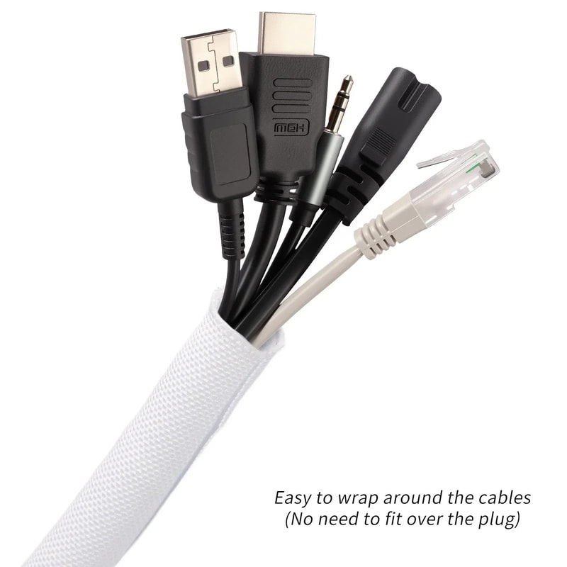 SelfClosed PET Braided Cable Sleeve HighPerformance Flexible Split Loom Auto Line Protector 9