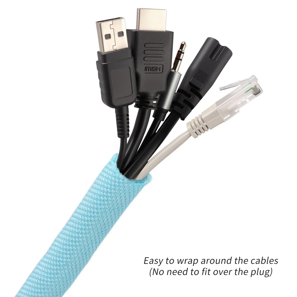 SelfClosed PET Braided Cable Sleeve HighPerformance Flexible Split Loom Auto Line Protector 11
