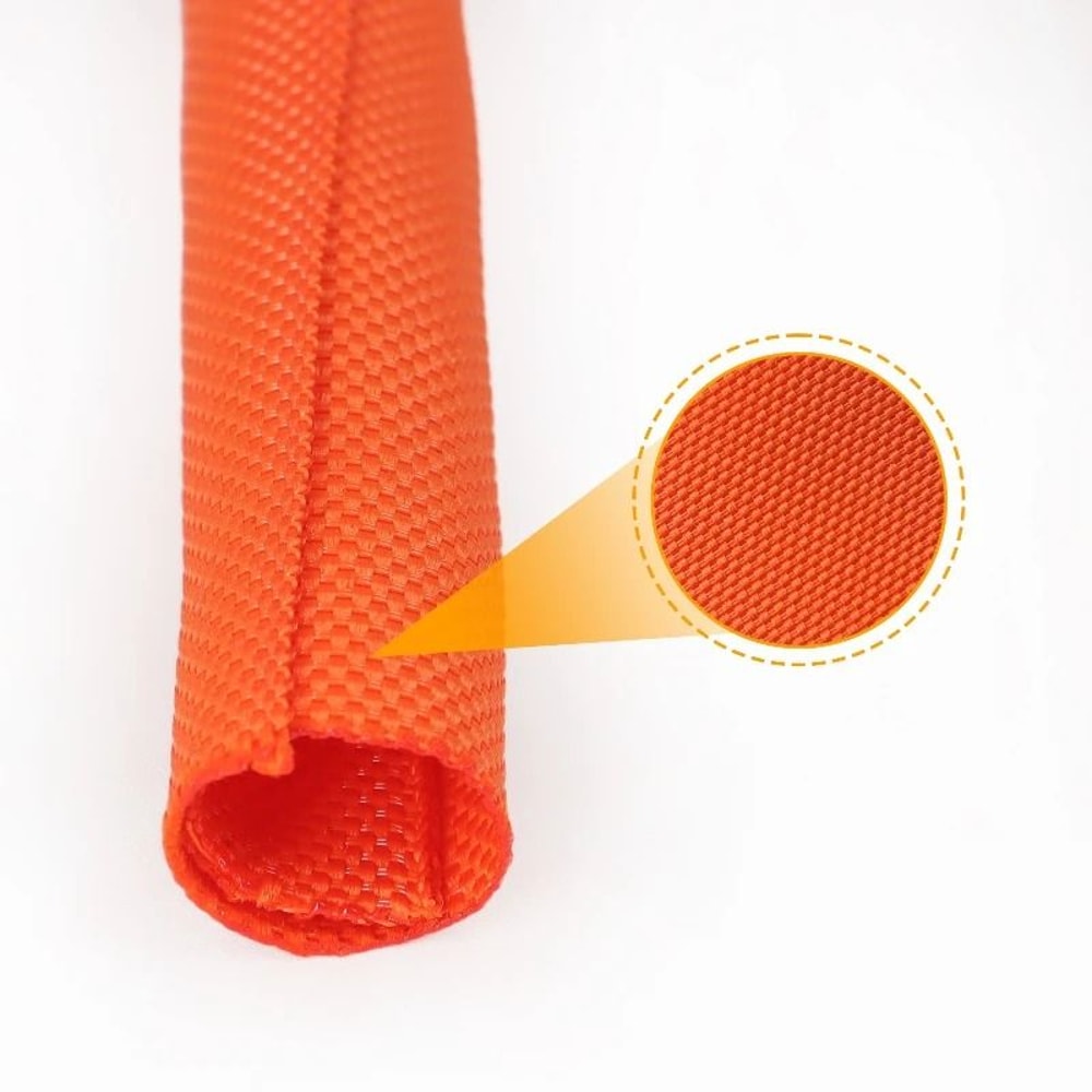 SelfClosed PET Braided Cable Sleeve HighPerformance Flexible Split Loom Auto Line Protector 4