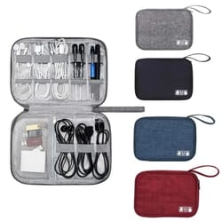 portable electronic accessory organizer – high-performance waterproof travel bag for usb, data cables, and charger plugs