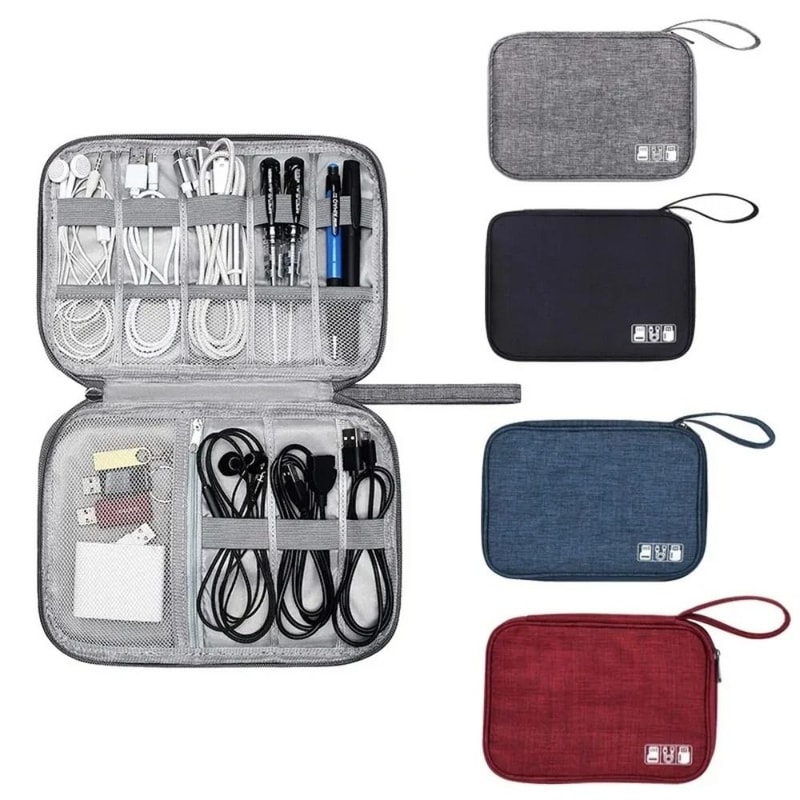 Portable Electronic Accessory Organizer HighPerformance Waterproof Travel Bag For USB Data Cables 0