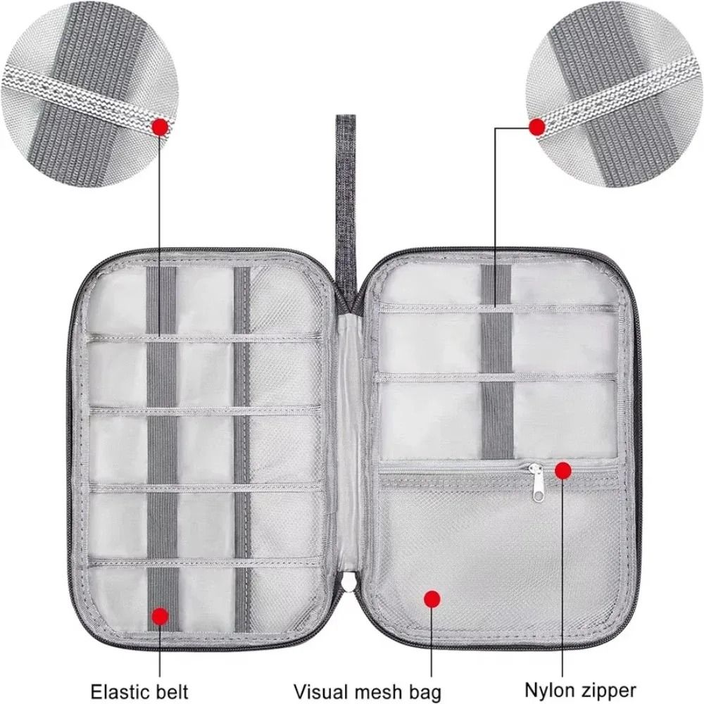 Portable Electronic Accessory Organizer HighPerformance Waterproof Travel Bag For USB Data Cables 4