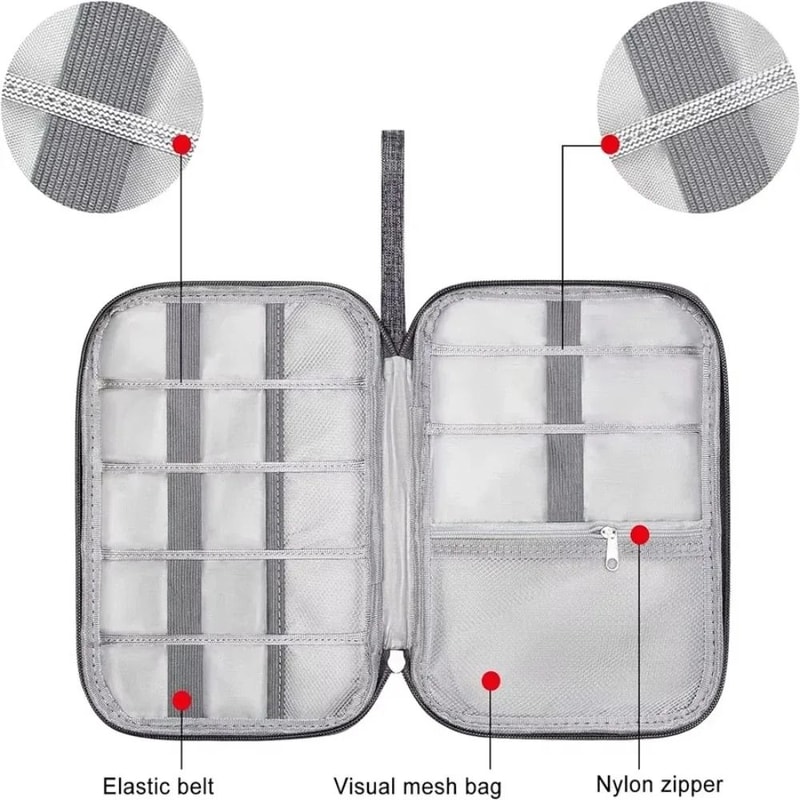 Portable Electronic Accessory Organizer HighPerformance Waterproof Travel Bag For USB Data Cables 4