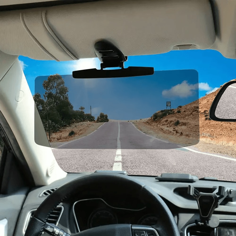 Car AntiGlare Visor Mirror For Clearer Vision Less Eye Strain Safer Driving 8