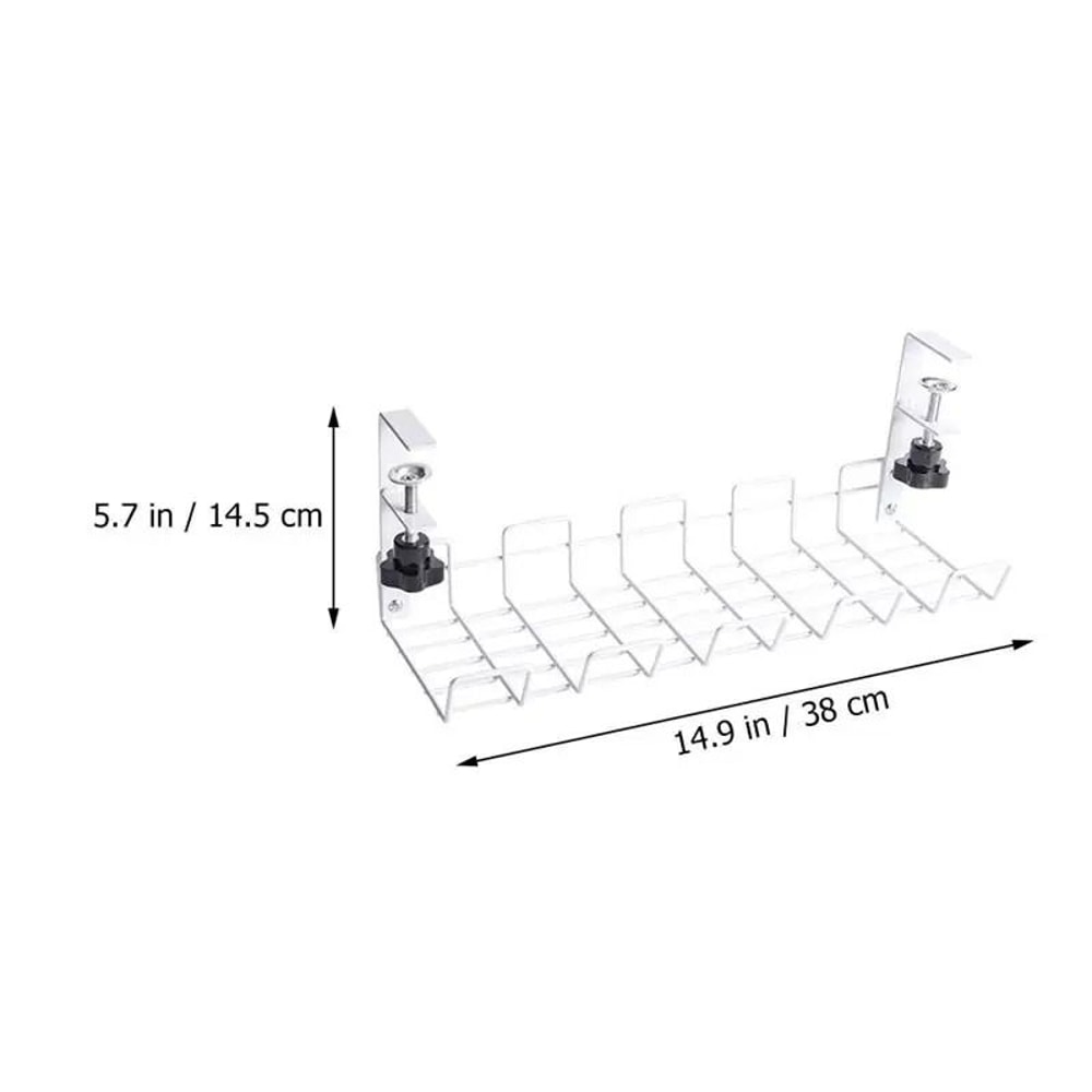 UnderDesk Wire Management Shelf HighPerformance Cable Management Tray HeavyDuty Cord Organizer Ra 8