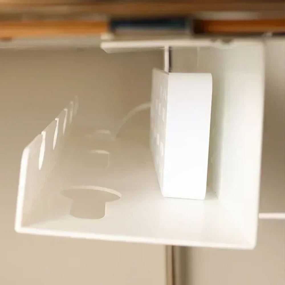 HeavyDuty UnderDesk Cable Management Tray HighPerformance Power Strip Cord Holder With NoDrill Cl 3