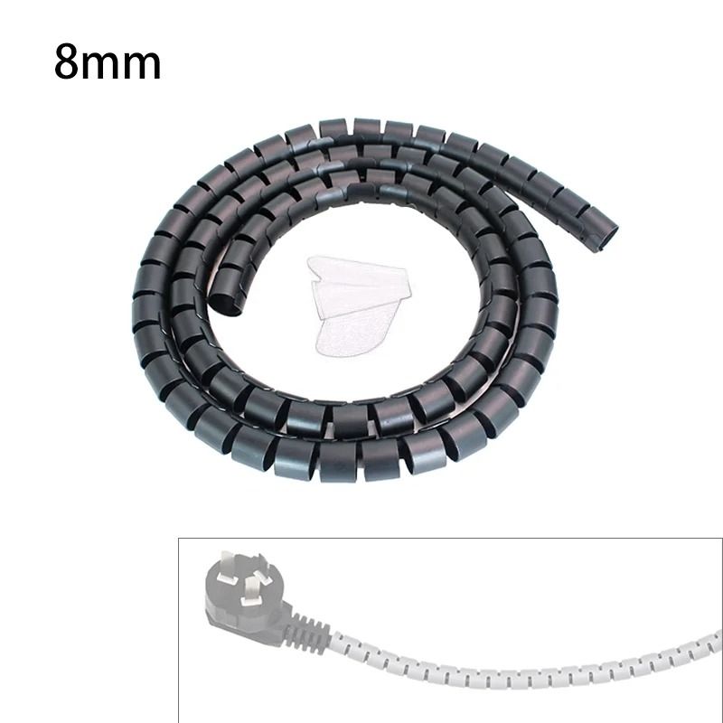 Spiral Cable Cover Protector HighPerformance 2M Desk Organizer Flexible Computer Cord Bite Tube 6