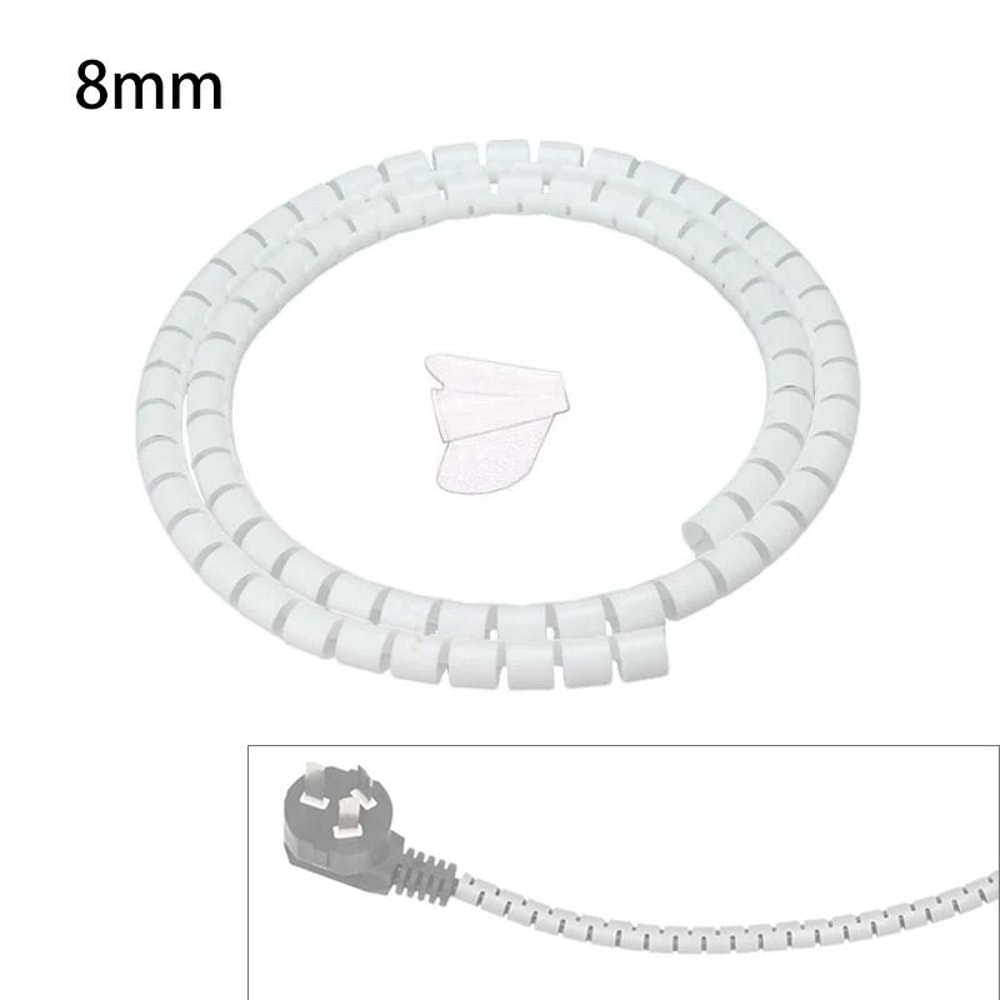 Spiral Cable Cover Protector HighPerformance 2M Desk Organizer Flexible Computer Cord Bite Tube 7