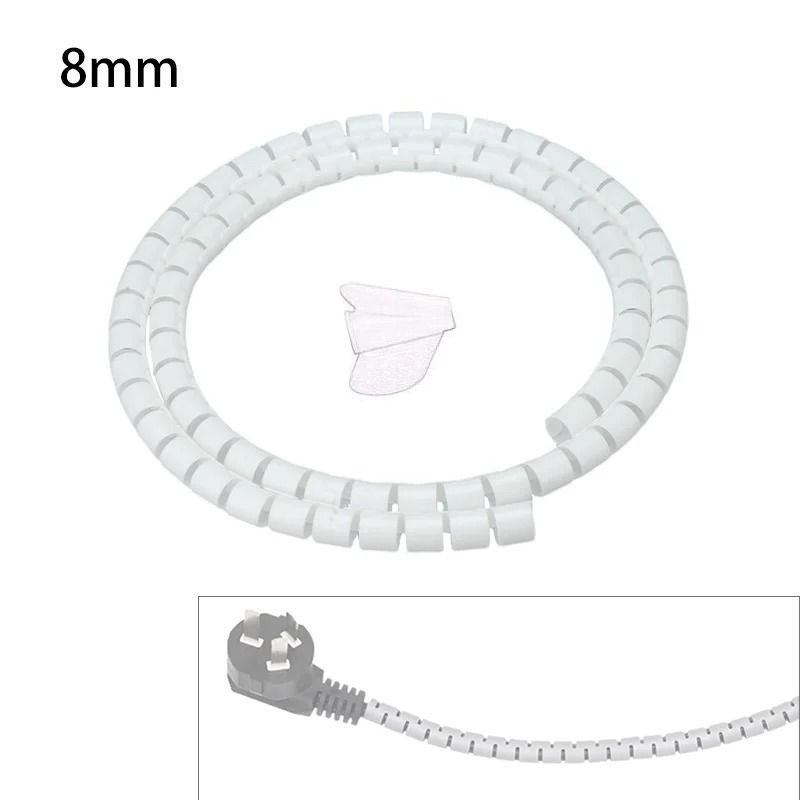 Spiral Cable Cover Protector HighPerformance 2M Desk Organizer Flexible Computer Cord Bite Tube 7