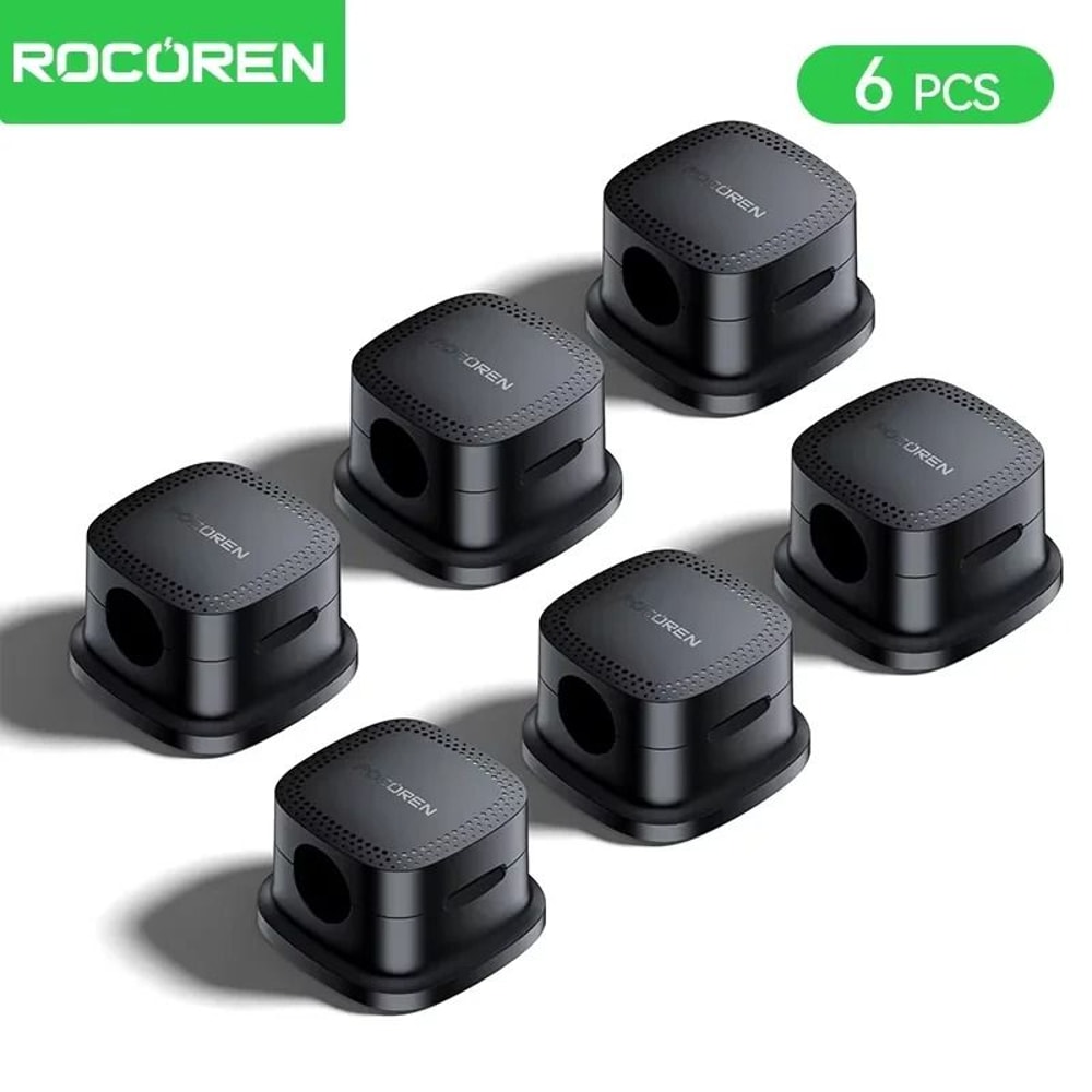 Rocoren Magnetic Cable Organizer HighPerformance Adjustable Cord Holder Stable UnderDesk Wire Kee 0