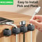 Rocoren Magnetic Cable Organizer HighPerformance Adjustable Cord Holder Stable UnderDesk Wire Kee 4