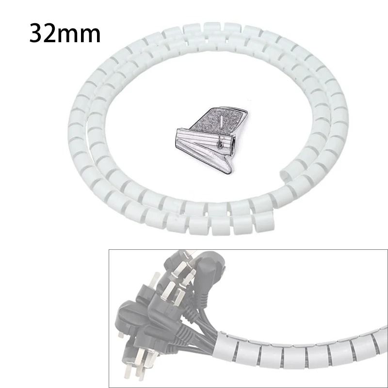 Spiral Cable Cover Protector HighPerformance 2M Desk Organizer HeavyDuty Computer Cord Protective 10