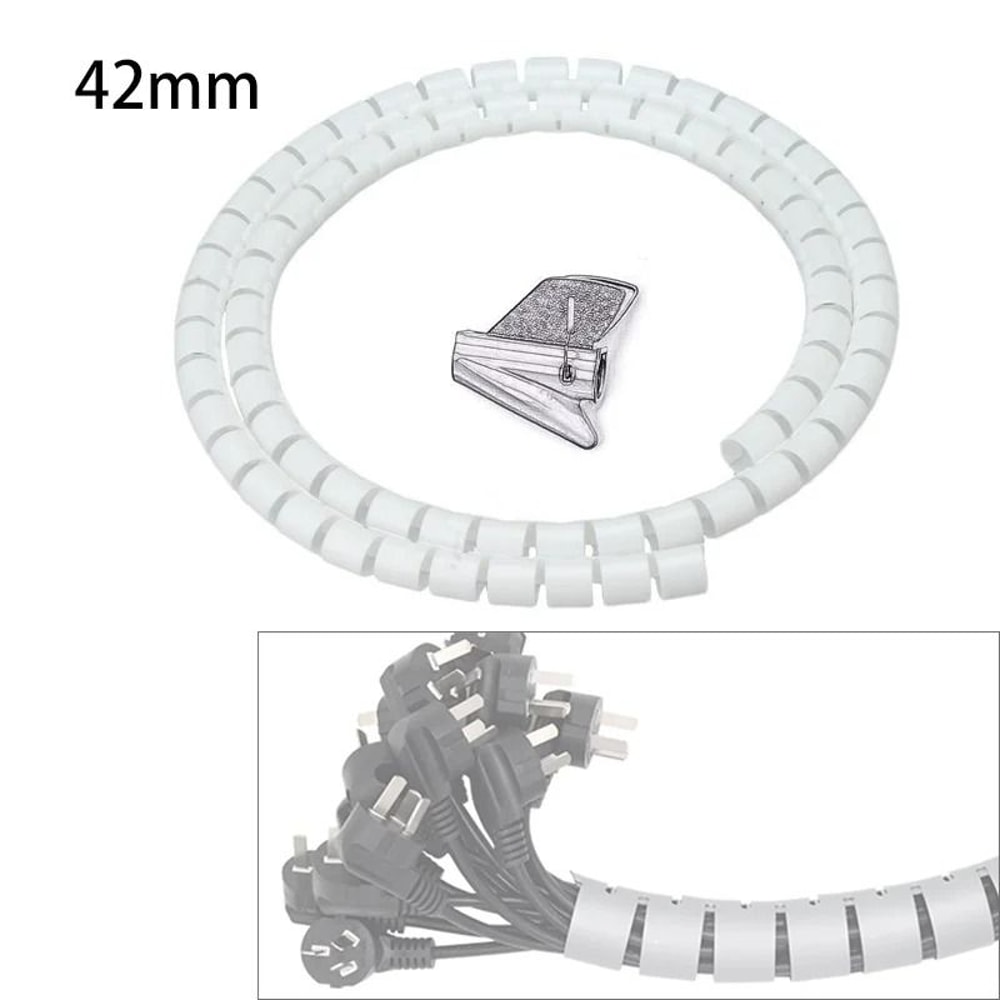 Spiral Cable Cover Protector HighPerformance 2M Desk Organizer HeavyDuty Computer Cord Protective 13