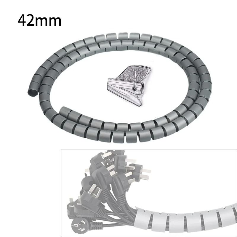 Spiral Cable Cover Protector HighPerformance 2M Desk Organizer HeavyDuty Computer Cord Protective 5