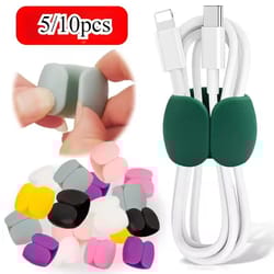 silicone cable winder clips – high-performance desktop wire organizer & usb charger cord protector