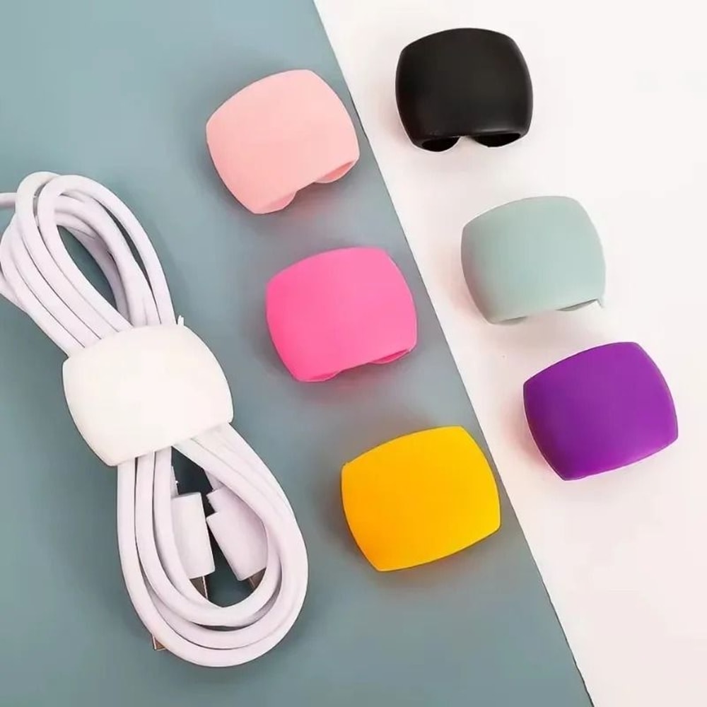 Silicone Cable Winder Clips HighPerformance Desktop Wire Organizer USB Charger Cord Protector 1