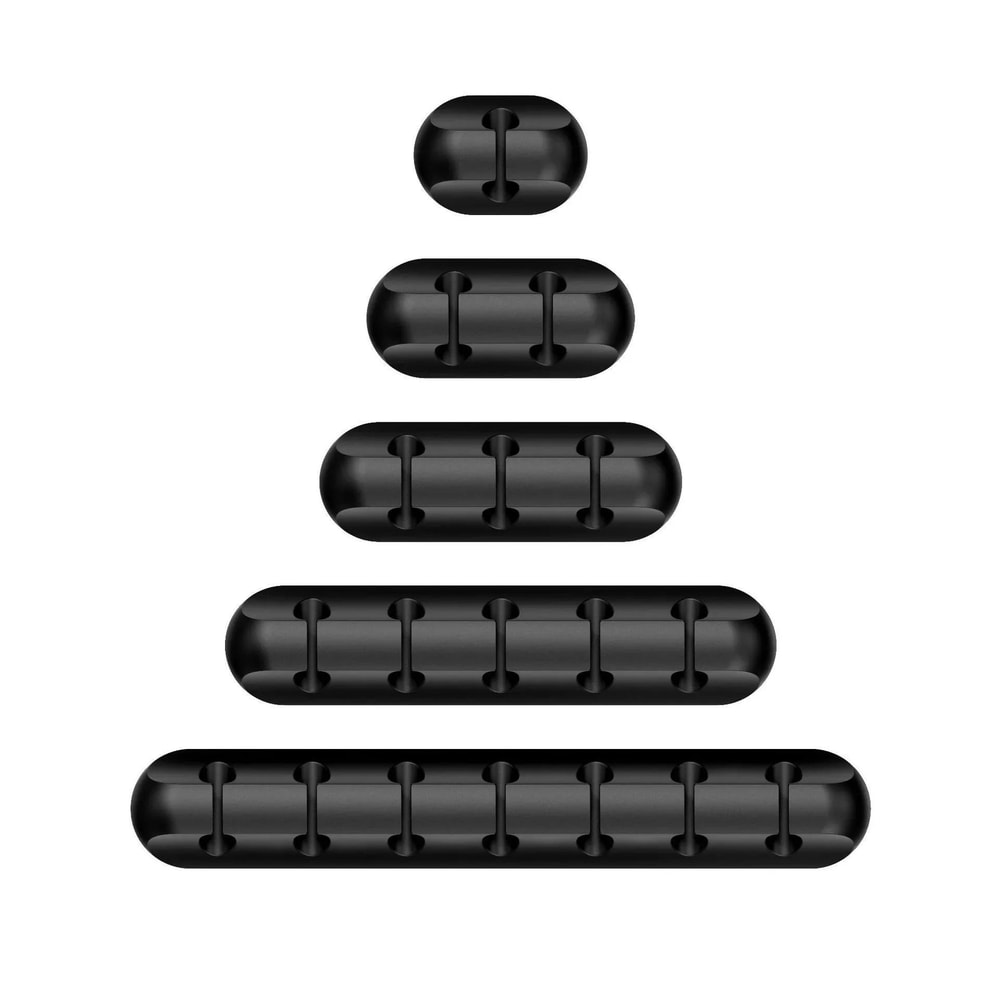 5Piece Silicone Cable Cord Organizer HighPerformance USB Winder SelfAdhesive Management Clips For 14