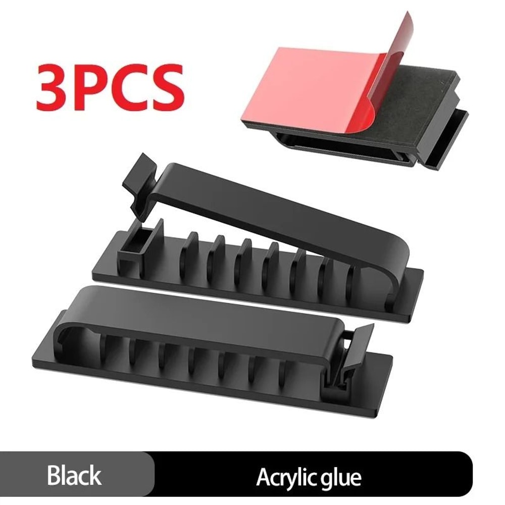 MultiSlot Silicone Cable Organizer HighPerformance SelfAdhesive Wire Holder For Home Office 9