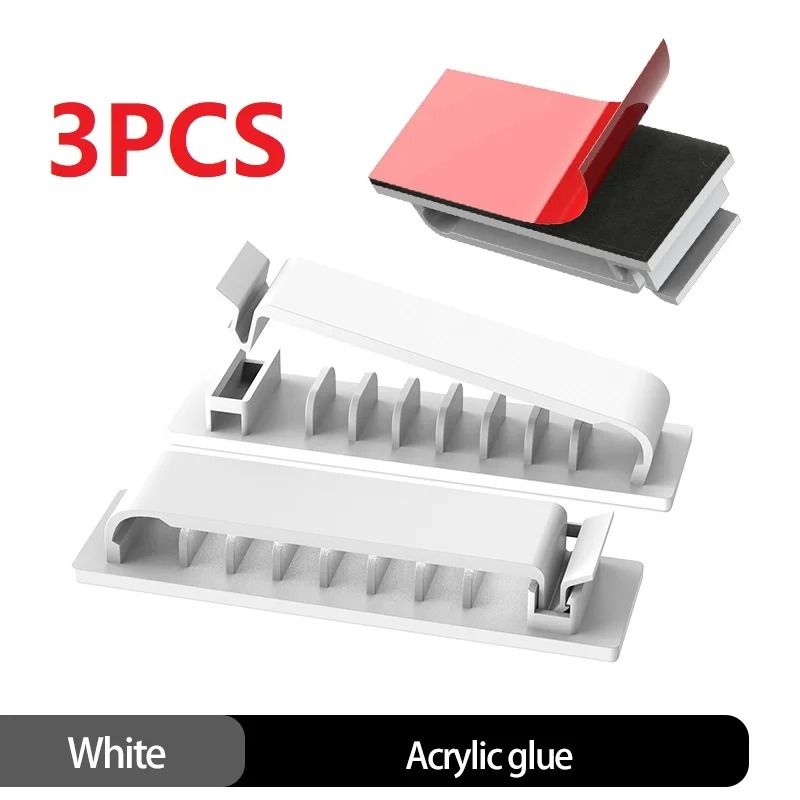 MultiSlot Silicone Cable Organizer HighPerformance SelfAdhesive Wire Holder For Home Office 10