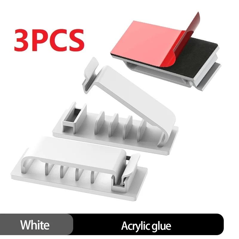 MultiSlot Silicone Cable Organizer HighPerformance SelfAdhesive Wire Holder For Home Office 8