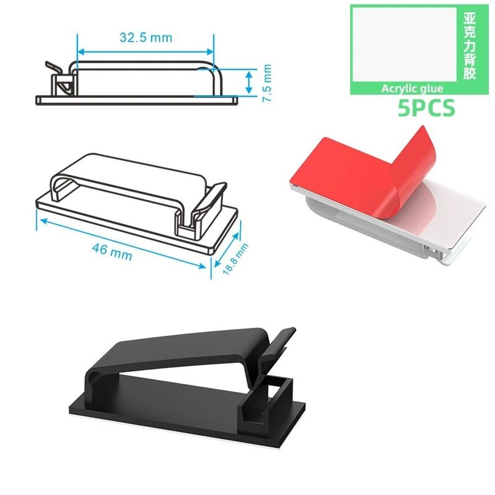 MultiSlot Silicone Cable Organizer HighPerformance SelfAdhesive Wire Holder For Home Office 15