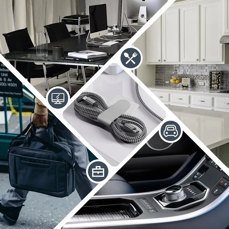 Reusable SelfAdhesive Cable Ties HighPerformance Adjustable Cord Organizer Straps For Desk Managem 5