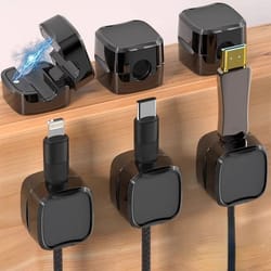 magnetic desktop cable organizer – high-performance 1-piece non-slip cord holder for desk, home, and office