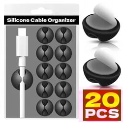 silicone desktop phone cord holder – high-performance self-adhesive usb data line organizer