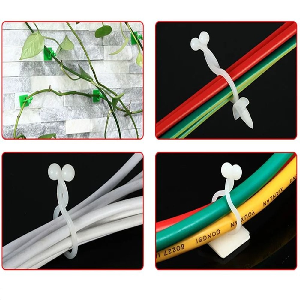 10Piece Charger Cable Organizer HighPerformance Desktop Tidy Clips USB Wire Management Holder 4