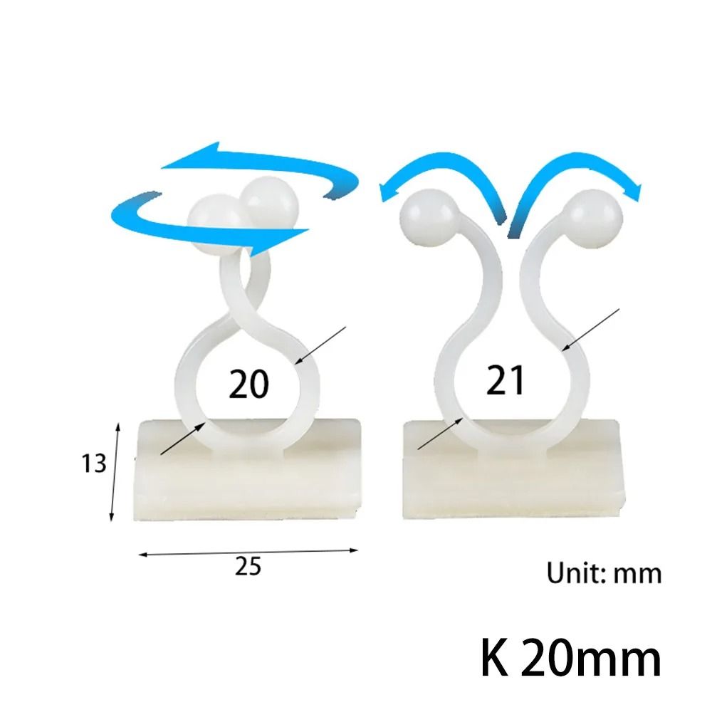 10Piece Charger Cable Organizer HighPerformance Desktop Tidy Clips USB Wire Management Holder 20